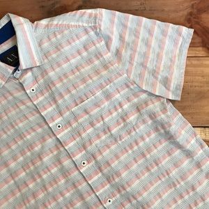 Armani Exchange Seersucker Short Sleeve Shirt